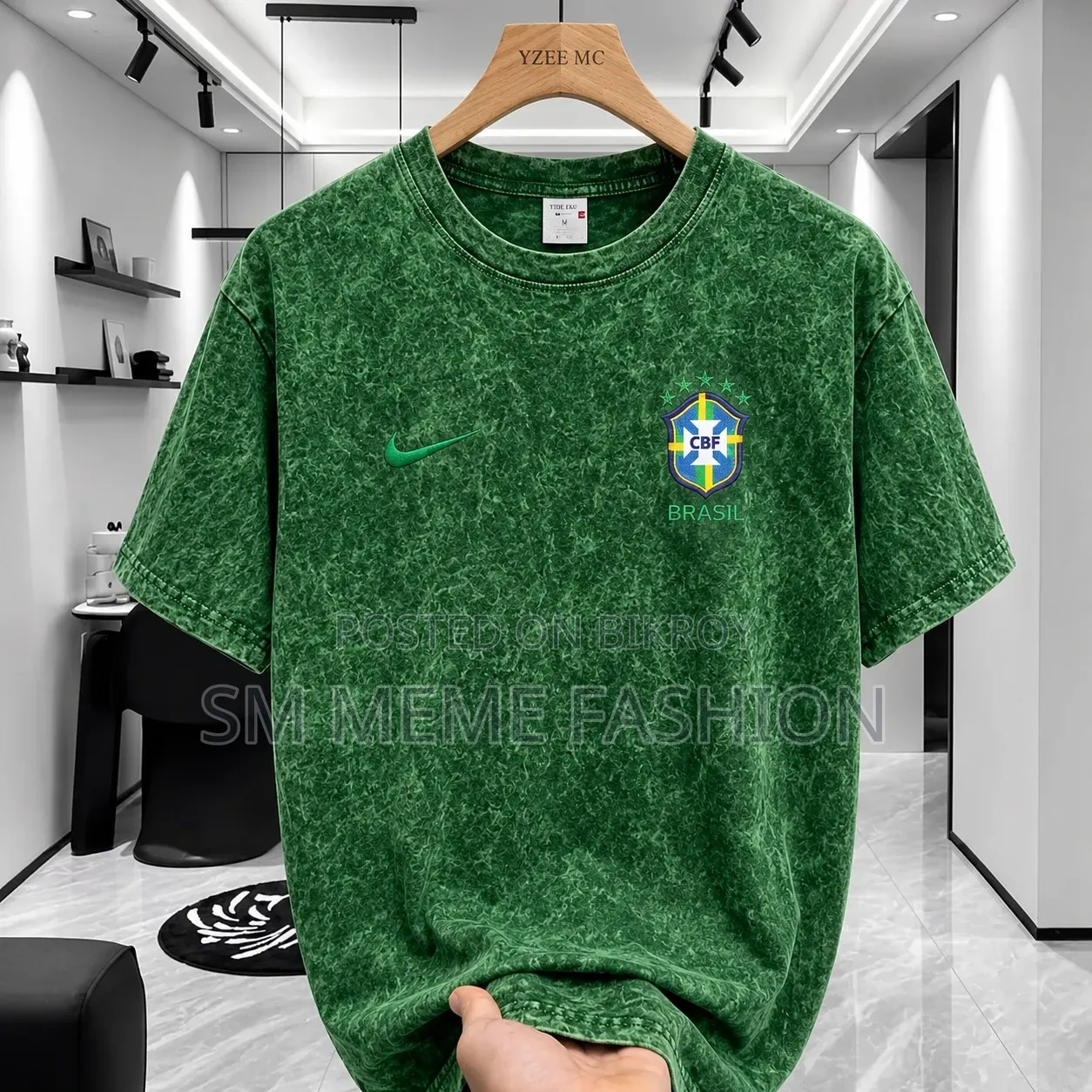 অ্যাসিড ওয়াশ ড্রপ শোল্ডার টি-শার্ট