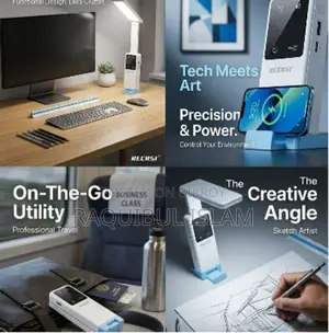Recrsi 3-in-1 Smart Desk Lamp (10000mah Power Bank)