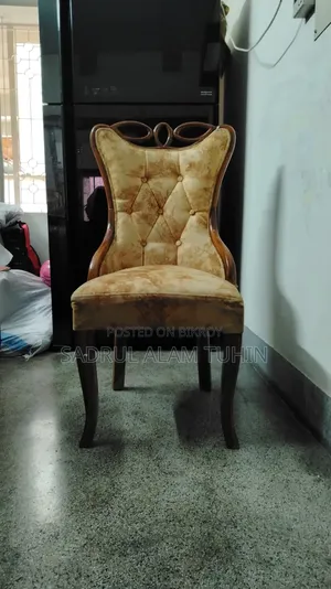 সেগুন কাঠের ফ্যাব্রিক ডাইনিং ৬ চেয়ার