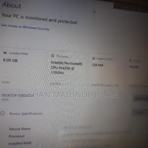 ল্যাপটপ লেনোভো আইডিয়াপ্যাড ৩২০ ৮জিবি ইন্টেল পেন্টিয়াম এসএসডি ১২৮জিবি