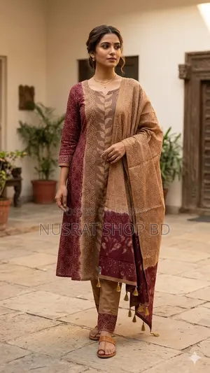 Unstitched Silk Batik Three Piece (100% Color Guarantee)