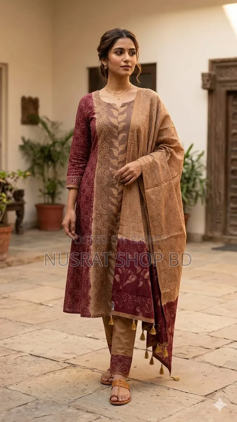 Unstitched Silk Batik Three Piece (100% Color Guarantee)