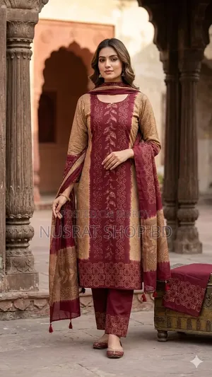Unstitched Silk Batik Three Piece (100% Color Guarantee)