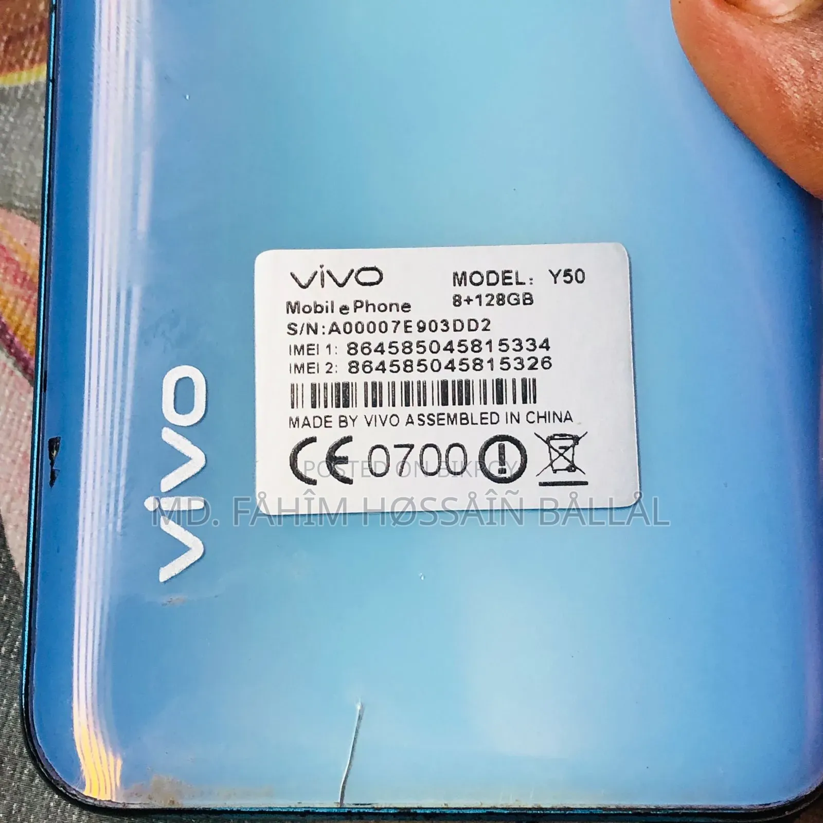 Vivo Y50 128 GB White