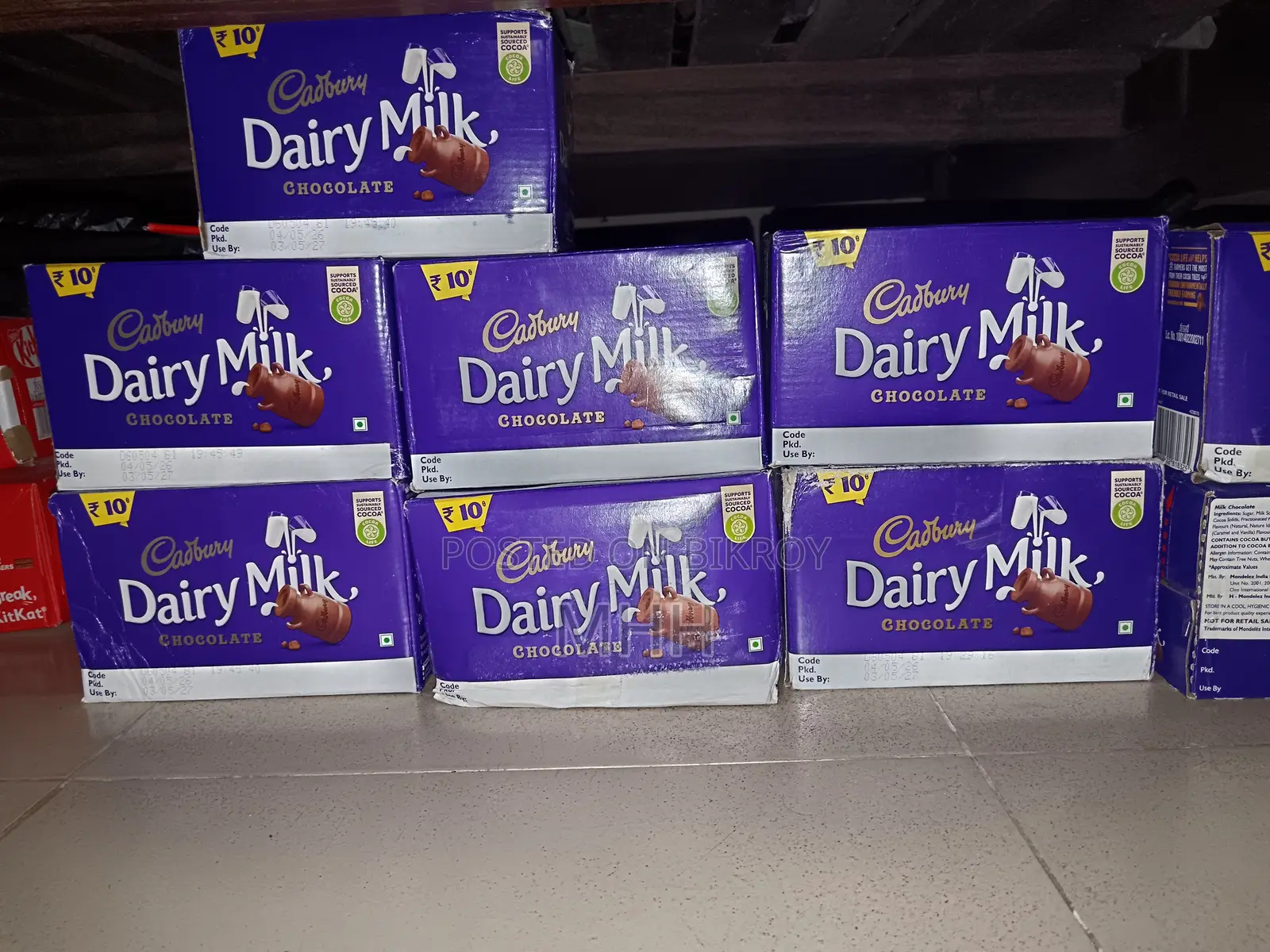 Dairy Milk Chocolate Rs. 10 Rupees for Wholesale
