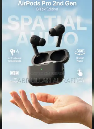 Wireless TWS 2nd Gen Black || Free Gift - Earbuds Cover