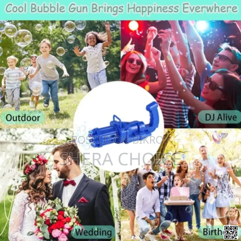 Gatling Bubble Cool Toys Gif for Summer Children Kids Plastic Toy