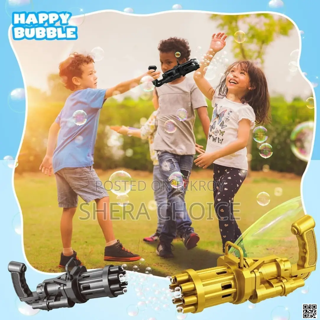 Gatling Bubble Cool Toys Gif for Summer Children Kids Plastic Toy