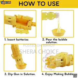 Gatling Bubble Cool Toys Gif for Summer Children Kids Plastic Toy