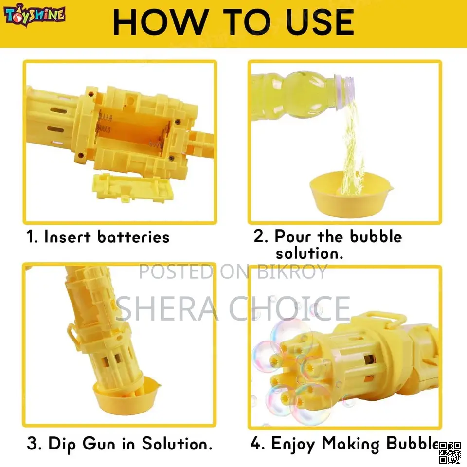 Gatling Bubble Cool Toys Gif for Summer Children Kids Plastic Toy