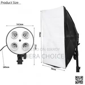 Softbox Light Stand, Photo Video Studio Lighting Kit 4-Socket