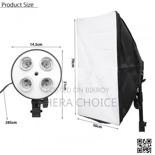 Softbox Light Stand, Photo Video Studio Lighting Kit 4-Socket