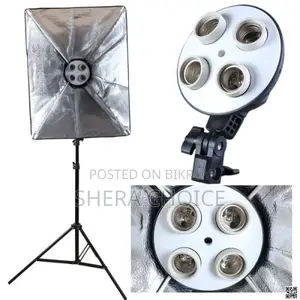 Softbox Light Stand, Photo Video Studio Lighting Kit 4-Socket