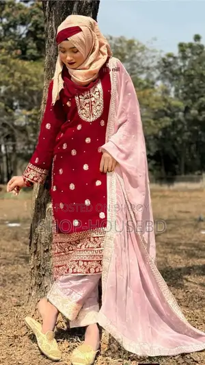 সফট জর্জেট উইথ সিকোয়েন্স এমব্রয়ডারি থ্রি পিস