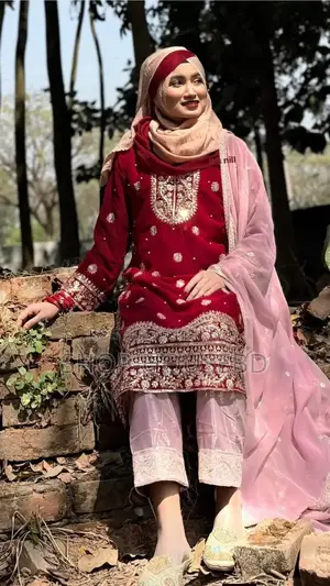সফট জর্জেট উইথ সিকোয়েন্স এমব্রয়ডারি থ্রি পিস