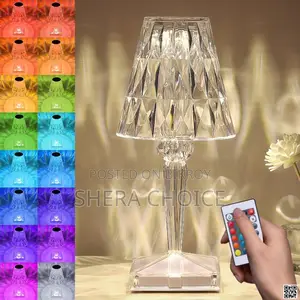 LED Crystal Diamond Table Lamp, Touch Lamp