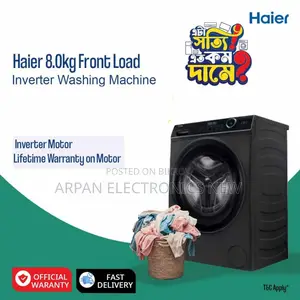 Haier Front Loading Washing Machine 8 Kg Warranty 12 Years