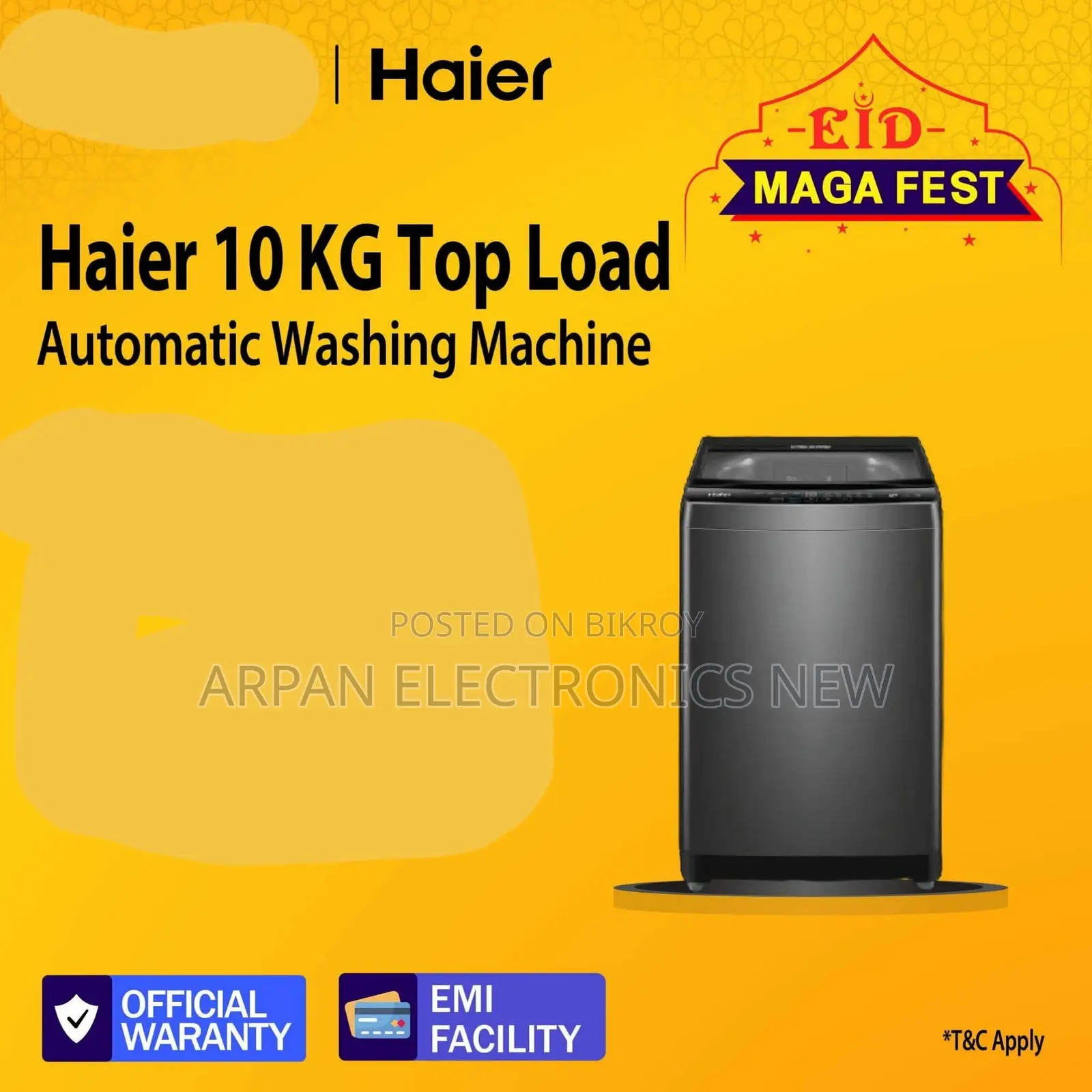 Haier Top Loading Washing Machine 10 Kg স্পেশাল Discount