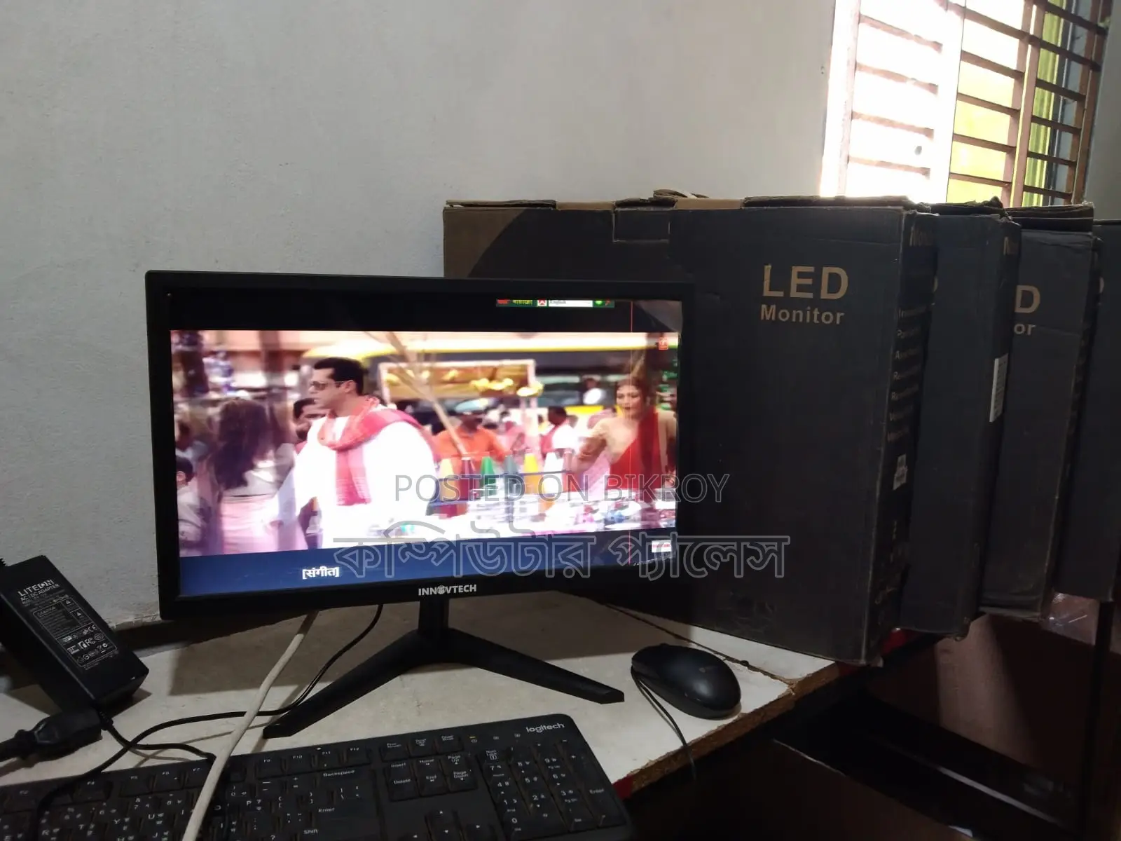 19" 1 Mark Led Monitor Innovtech With [Box + Adapter + Power Cot ]