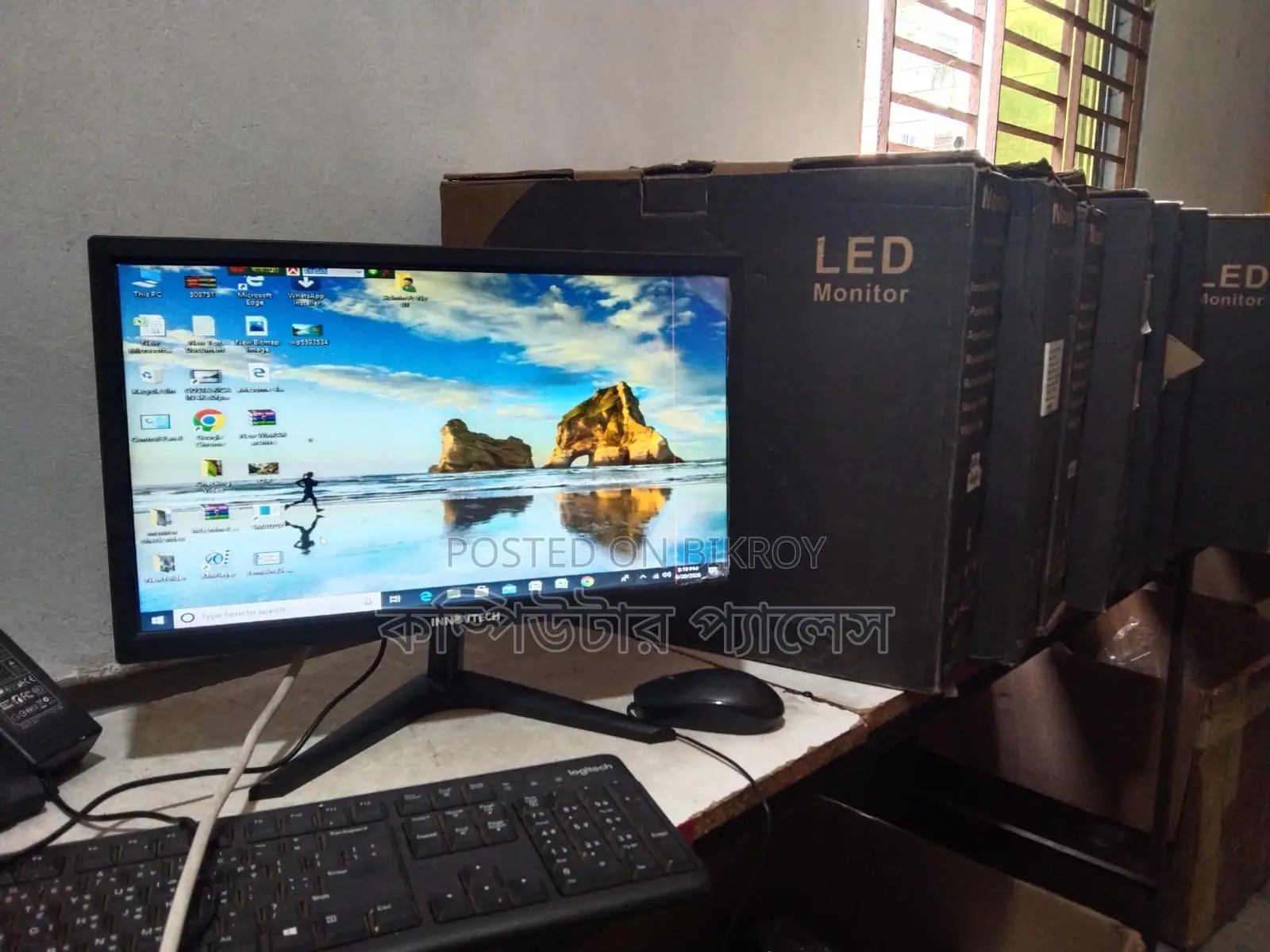 19" 1 Mark Led Monitor Innovtech With [Box + Adapter + Power Cot ]