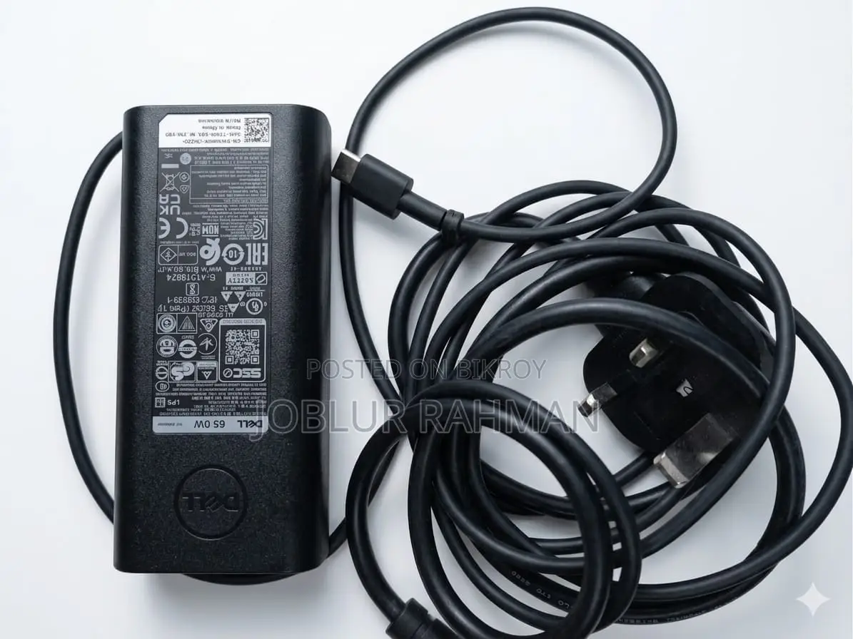 Dell 20V 3.25A 65W Type-C Laptop Charger Adapter
