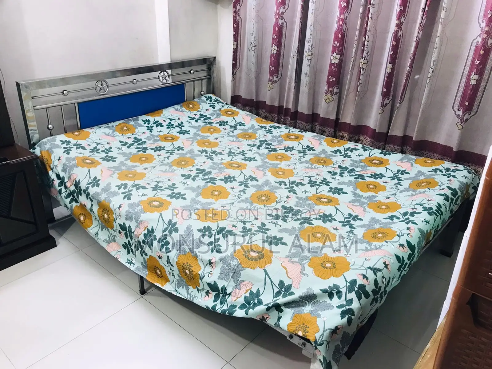 ৫×৭ ফিট স্টেইনলেস স্টিল খাট
