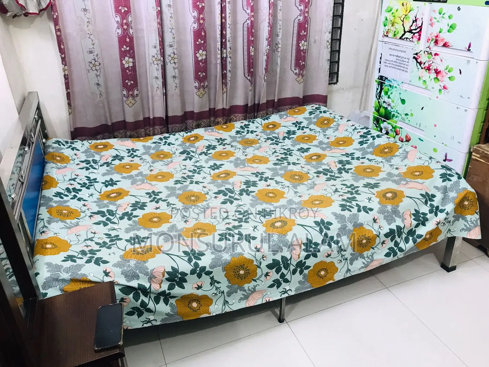 ৫×৭ ফিট স্টেইনলেস স্টিল খাট