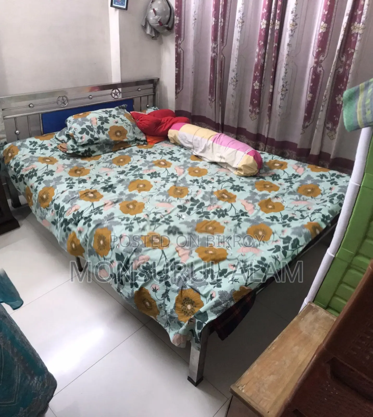৫×৭ ফিট স্টেইনলেস স্টিল খাট