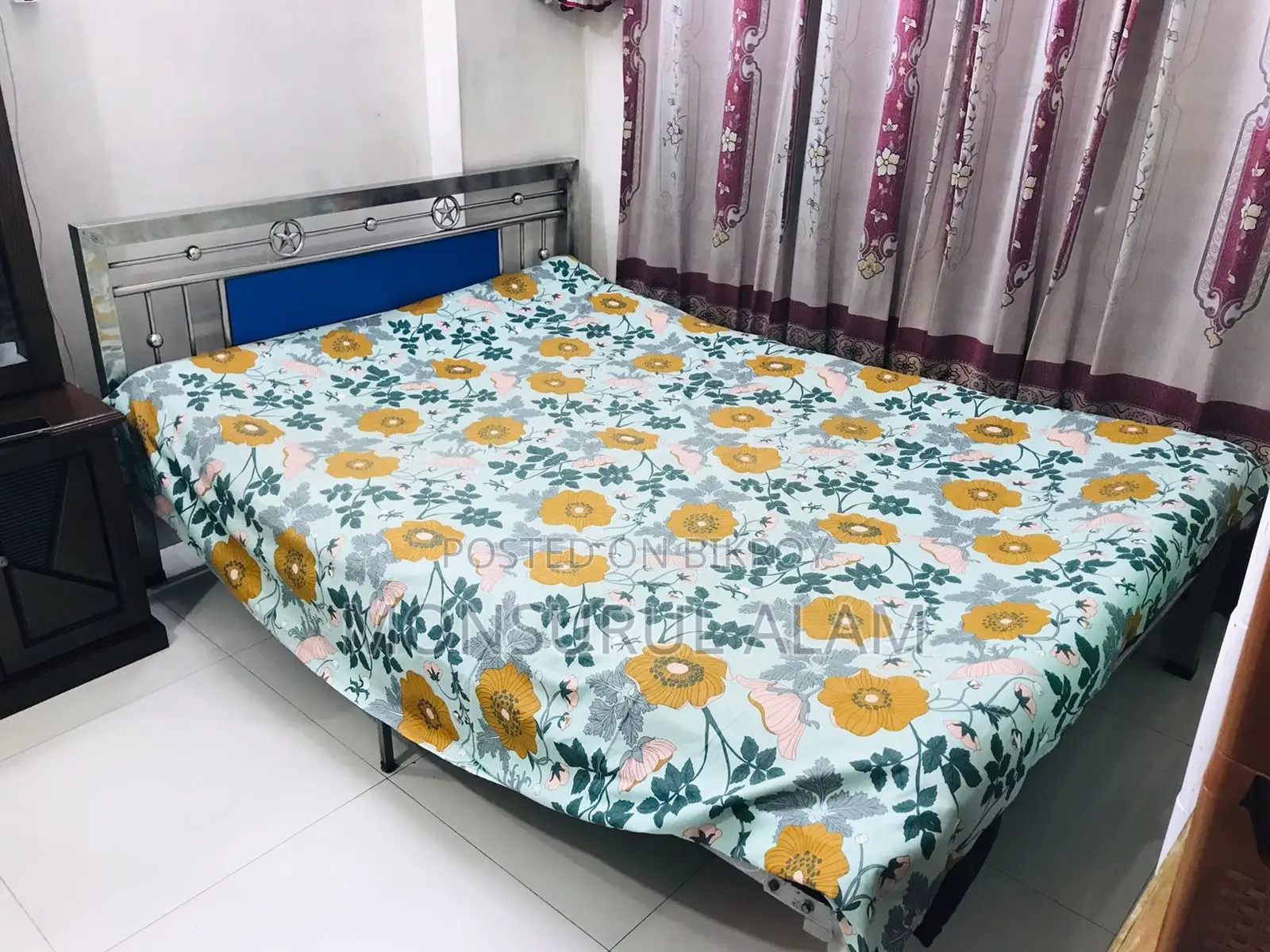৫×৭ ফিট স্টেইনলেস স্টিল খাট