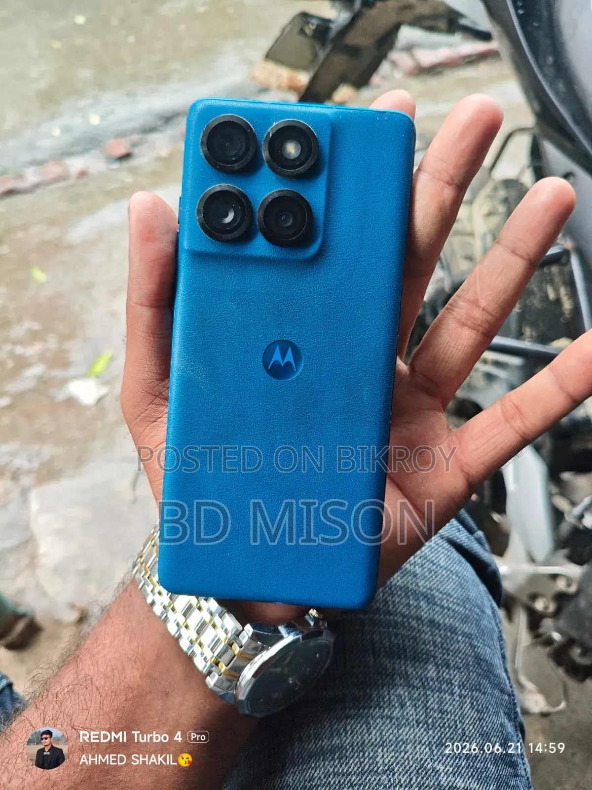 নতুন মটোরোলা এজ ৬০ ফিউশন ২৫৬ জিবি ব্লু