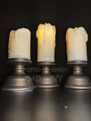 Led✨ Candle Set✨ ৩ পিছে এক সেট🧨