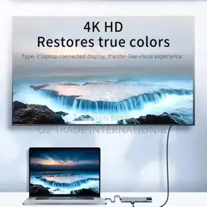 USB-C Hub 8-in-1 Docking Station HDMI, RJ45 Ethernet, USB 3.0, SD/TF