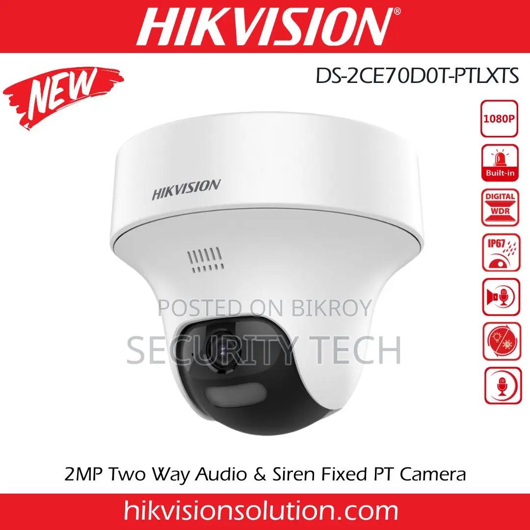 Hikvision 4 Camera Full Package 2 Way Audio Color Camera 2mega