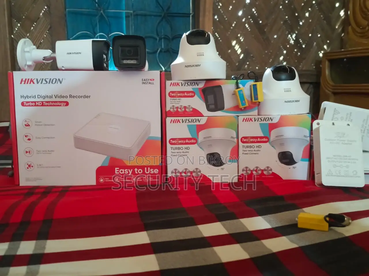 Hikvision 4 Camera Full Package 2 Way Audio Color Camera 2mega