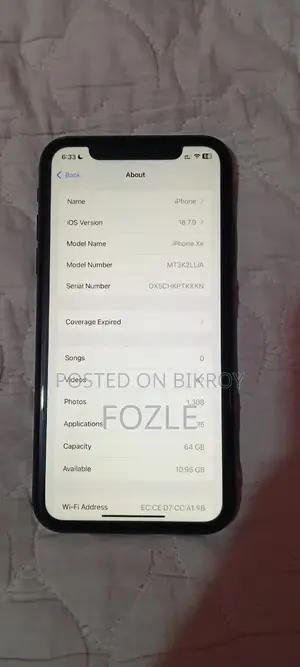 Apple iPhone XR 64 GB Black