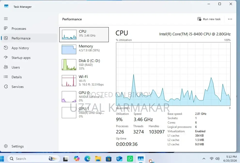 Desktop Computer Dell Vostro 3900 8GB Intel Core i5 SSD 256GB