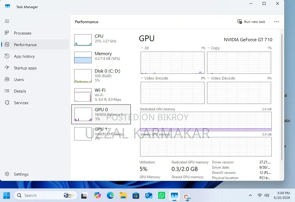 Desktop Computer Dell Vostro 3900 8GB Intel Core i5 SSD 256GB