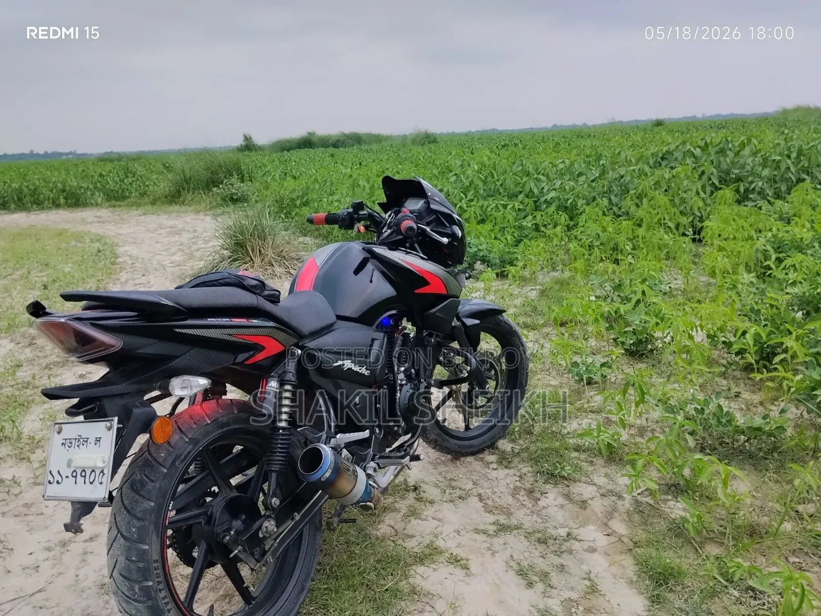 নিউ টিভিএস অ্যাপাচি আরটিআর ১৬০ ২ভি ২০২৫ ব্ল্যাক
