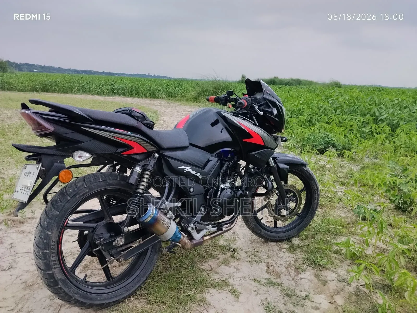 নিউ টিভিএস অ্যাপাচি আরটিআর ১৬০ ২ভি ২০২৫ ব্ল্যাক