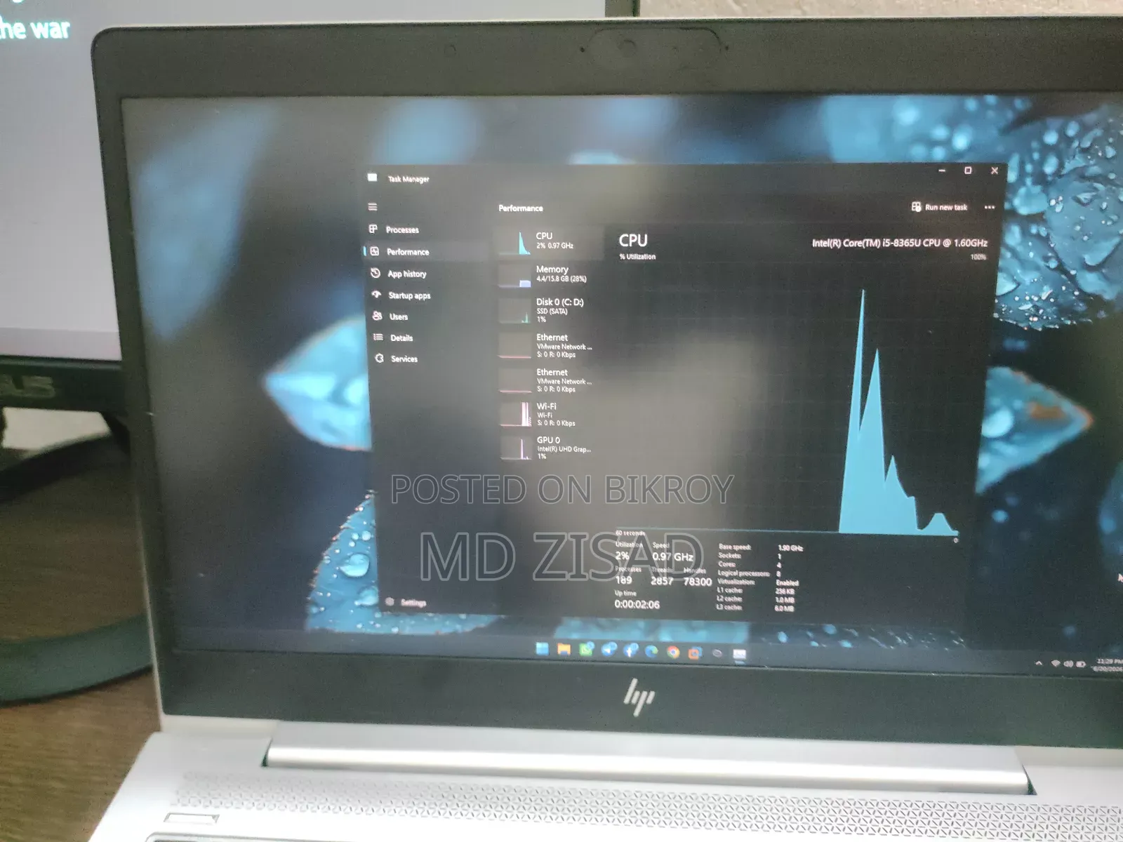 Laptop HP EliteBook 840 G6 16GB Intel Core I5 SSD 256GB