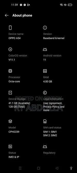Oppo A54 128 GB Blue