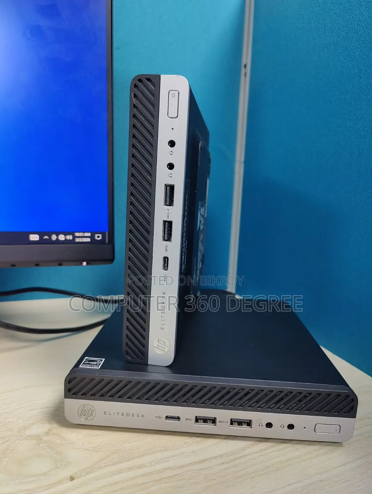 Desktop Computer HP EliteDesk 705 8GB AMD Ryzen 5 SSD 128GB