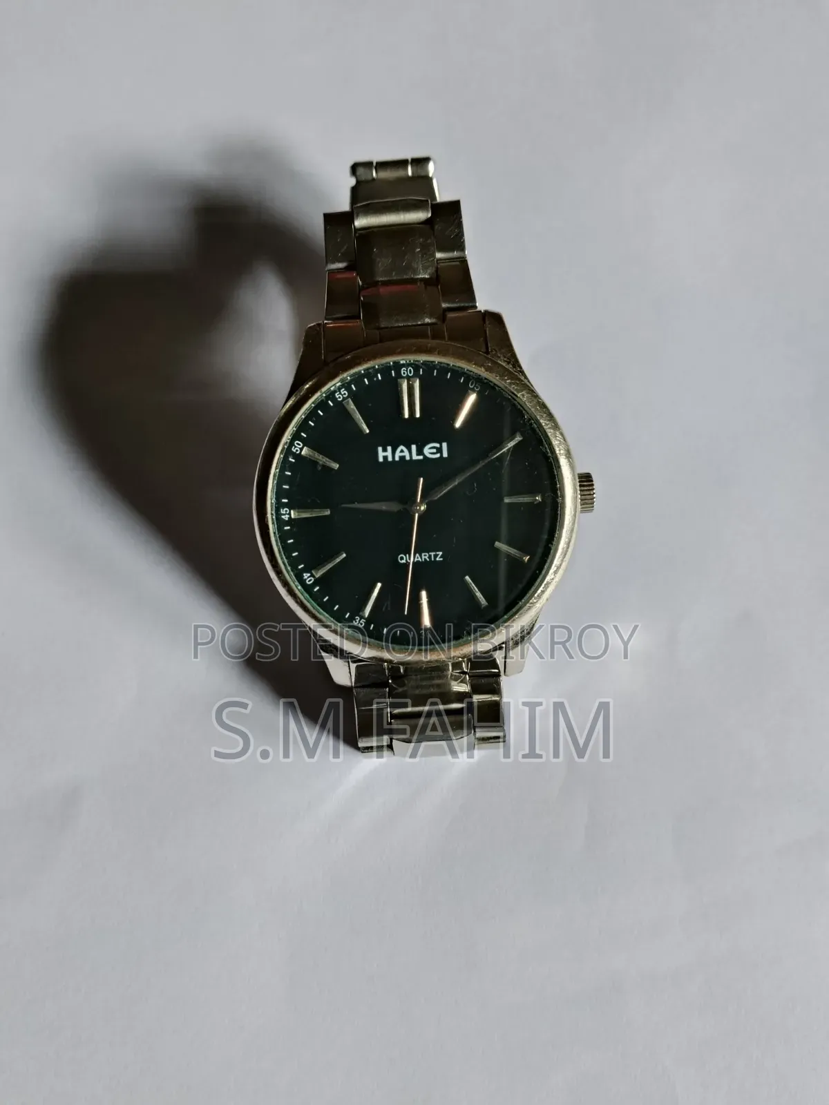 (Watch) Halei Quartz Watch - Black Dial - Full Fresh