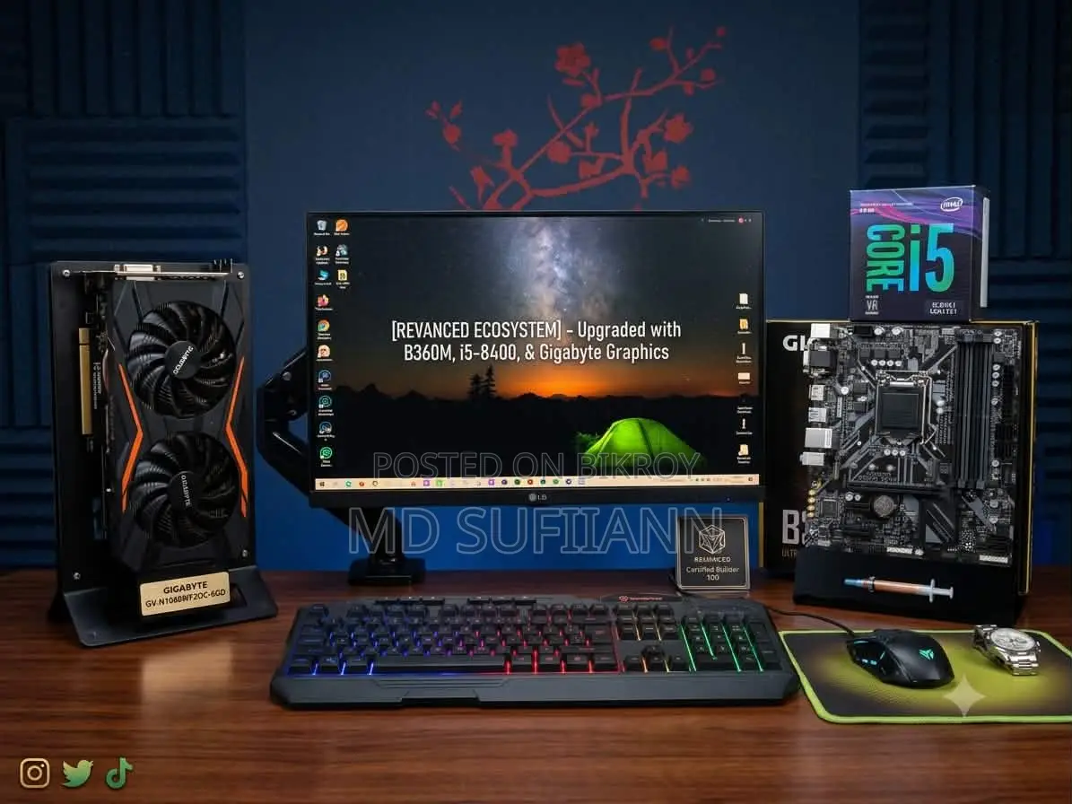 Desktop Computer 8GB Intel Core i5 HDD+SSD 256GB