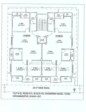 3bdrm Apartment in Hr Piyara Tower, Mohammadpur for Sale