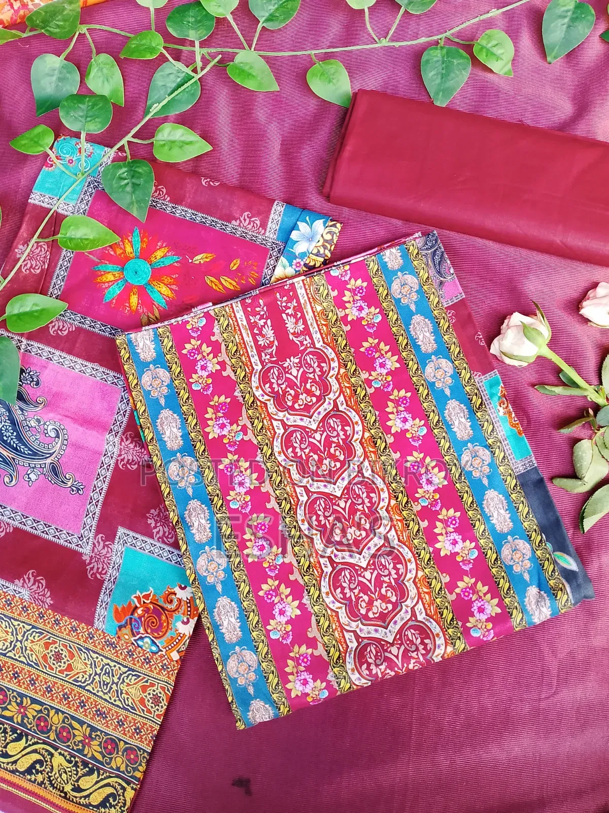 সুতি থ্রি পিস