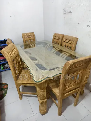 Chittagong teak wood dining table