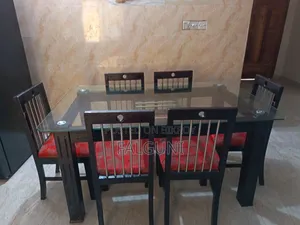 Complete Home Dining Set With Chairs, Table, 2 Wagons, 2 Microwaves