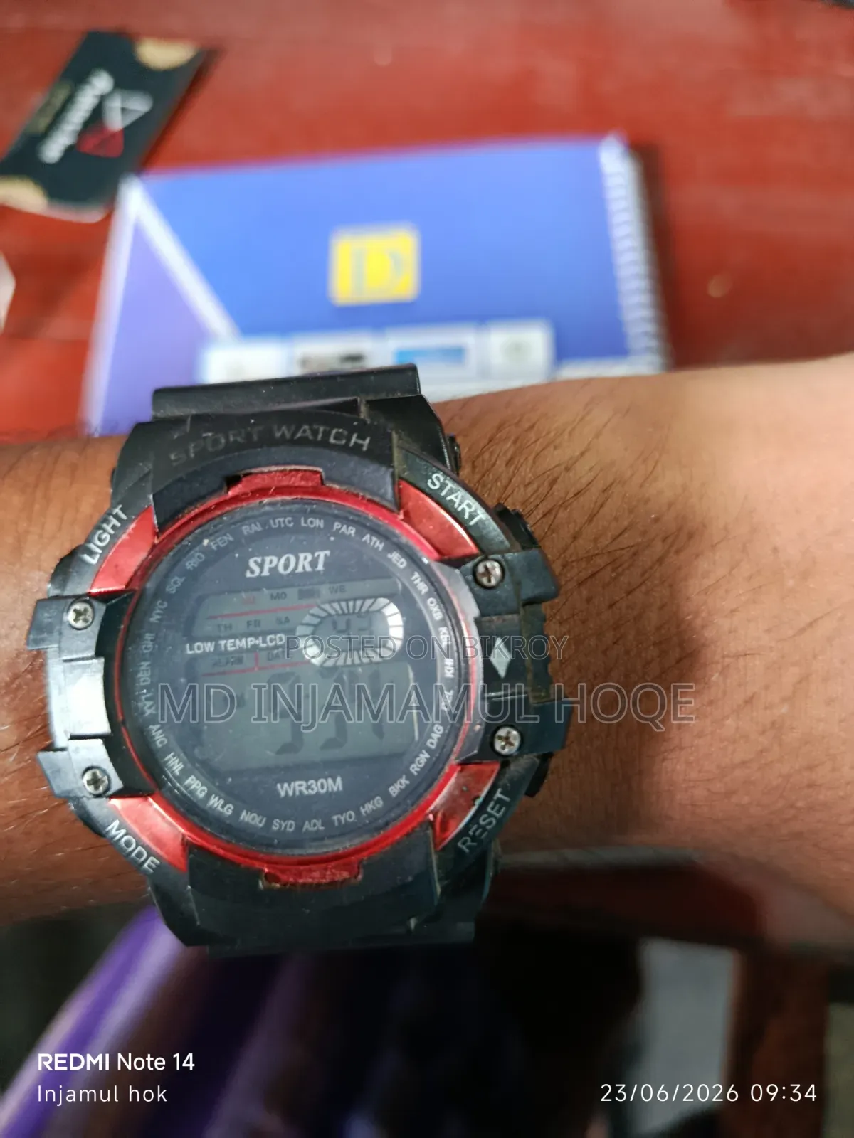 Sport Hand Watch, Digital Time View.