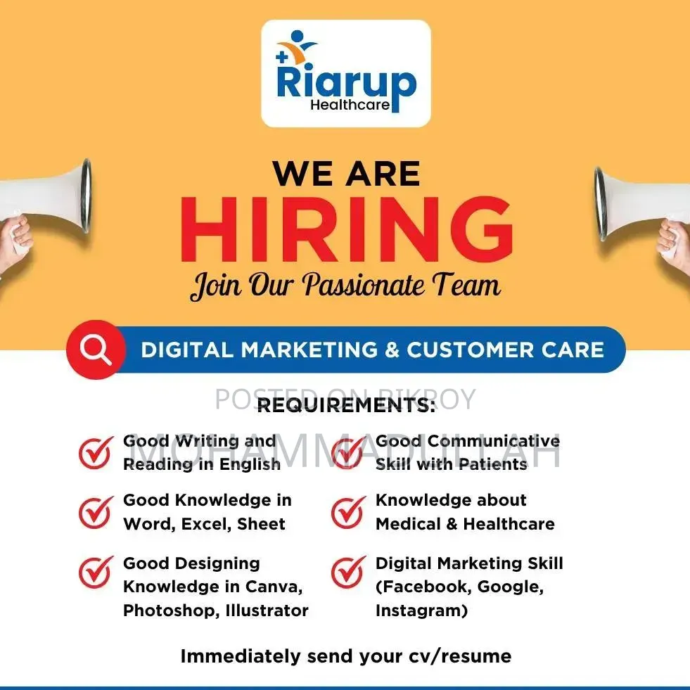 Customer Care Service Cum Digital Marketing Executive (Female)
